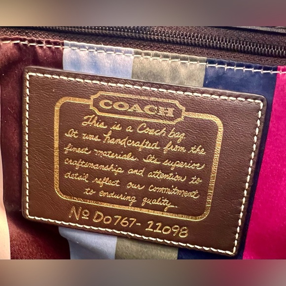 Coach Women's Tan and Brown Signature Tote Bag Purse With Hangtag Stunning - Picture 6 of 15